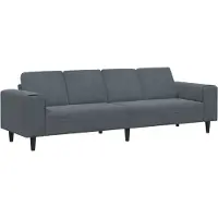 vidaXL Ensemble de Canapés Gris foncé Velours