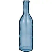 Mica Decorations Vase bouteille en verre recyclé bleu H50