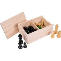 Engelhart Schaakstukken No.4 Lood/Vilt - Koninghoogte 82mm - Palmhout (150124)