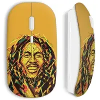 MANIACASE Souris Sans Fil - Bob Marley - Multicolore - Clé USB WiFi incluse - Compatible Mac et PC