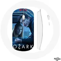 MANIACASE Souris sans fil - Ozark - Saison 4 - Clé USB WiFi incluse - Compatible Mac et PC - Blanc