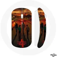 MANIACASE Souris Sans Fil - Stranger Things - Saison 4 - Clé USB WiFi incluse - Compatible Mac et PC - Blanc