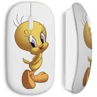 MANIACASE Souris Sans Fil - Titi - Cartoon - USB WiFi Inclus - Compatible Mac et PC - Blanc