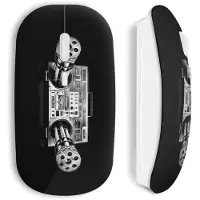 MANIACASE Souris sans fil - Music is war - Noir - Clé USB wifi incluse - Compatible Mac et PC