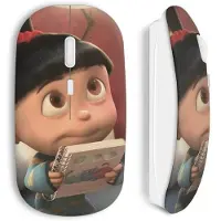 MANIACASE Souris Sans Fil - - Moi Moche Et Méchant - Clé USB WiFi incluse - Compatible Mac et PC - Blanc