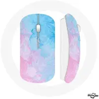 MANIACASE Souris Sans Fil Fond bleu rose