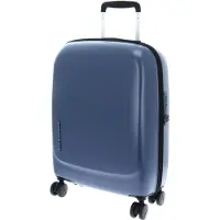 Mandarina Duck Valise cabine à quatre roues doubles avec serrure TSA et détails contrastés, Valise, Bleu