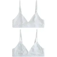 Next Soutiens-gorge bleu clair / vert / rose / blanc