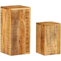 vidaXL Supports pour plantes 2 pcs bois solide de manguier