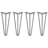 Monster 4 pieds de table en hairpin, 30,5 cm de long, avec 3 barres, diamètre 10 mm