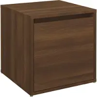 vidaXL Boîte à tiroirs marron imitation chêne 40,5x40x40 cm Matériau dérivé du bois