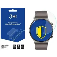 3MK Lot de 3 verres hybride pour montre 3MK Huawei GT 2 Pro Classic FlexibeGlass - bleu transparent - TU