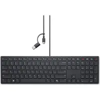 Dell Pro Silent Wired Collaboration Keyboard KB525C - Clavier - USB, USB-C - QWERTY - Pan Nordic - noir - avec 3 years NBD Advance Exchange