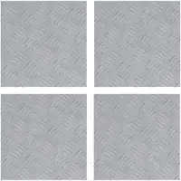 vidaXL Escalier Marchepied Carré 4 pcs Argent 30 x 30 cm Aluminium