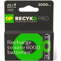 GP 1x4 piles rechargeables ReCyko Pro NiMH AA/Mignon 2000mAh Pro