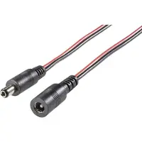 BKL Rallonge basse tension 072074 DC mâle ext 5.5 mm int 2.1 mm vers DC femelle ext 5.5 mm int 2.1 mm 1 pc(s)
