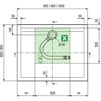 Novellini Receveur de douche extra-plat 80x80 cm - New Olympic