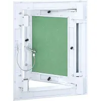 vidaXL Trappe d'accès vert et argent 25 x 30 cm