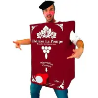 Eurowebbiz Déguisement cubi de vin rouge pour homme Costume humoristique