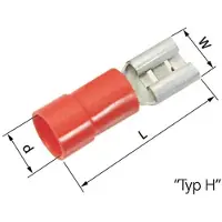Lapp Câble Cosse plate Largeur de la prise : 6.3 mm Épaisseur de la prise : 0.8 mm 180 ° Partiellement, Câble + prise électronique, Rouge