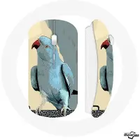 MANIACASE Souris Sans Fil - - Perruches Bleu - Clé USB Wi-Fi incluse - Compatible Mac et PC