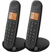 Logicom Pack de 2 DECT Sans fil Iloa 250 Duo Mains libres Noir