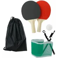 Eurowebbiz Jeu de Ping Pong portable - Filet, fixations, 2 raquettes et 2 balles