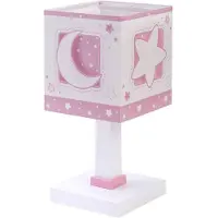 DALBER Lampe de table Moonlight Lueur rose dans le noir