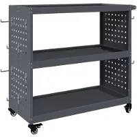 vidaXL Chariot à outils avec étagère Anthracite 75 x 35 x 73 cm
