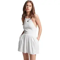 Superdry Vintage Smocked Sleeveless Romper Blanc 2XS Femme