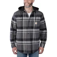 Carhartt Rugged Flex Flannel Fleece, veste en textile ,Noir/Gris ,S