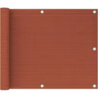 vidaXL Écran de balcon Terre cuite 75x500 cm PEHD