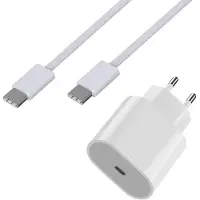 Phonillico Chargeur Rapide 20W + Cable USB-C USB-C 1 mètre pour iPhone 16 / 16 PLUS / 16 PRO / 16 PRO MAX
