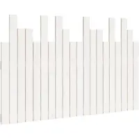 vidaXL Tête de lit murale blanche 127,5x3x80 cm pin massif