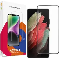 Accezz Protection d'écran en verre trempé Full Cover pour Samsung Galaxy S21 Ultra