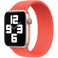 Apple Bracelet Solo tressé Watch | 44/45/46/49 mm - Taille 8 - Electric Orange