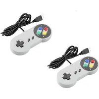 Strasse Game 2x Manette Snes (Super Nes) Contrôleur Pour Pc Mac Via Usb