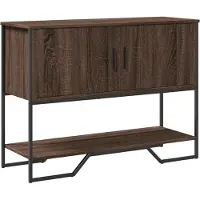 vidaXL Table console chêne marron 100x35x74,5 cm bois d'ingénierie