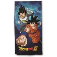 Aymax Dragon Ball S - Goku & Vegeta - Serviette De Plage 100% Coton 70x140c