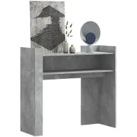 vidaXL Table console gris béton 100x35x90 cm bois d'ingénierie