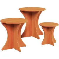 vidaXL Table Basse 3 Pcs Wax Brown 46 X 46 X 47 Cm Lumarko