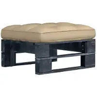 vidaXL Pouf palette de jardin noir bois de pin imprégné