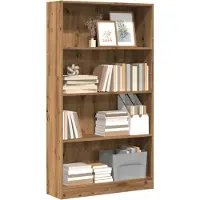 vidaXL Bibliothèque chêne artisanal 80x24x143 cm bois d'ingénierie
