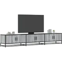 vidaXL Armoire TV Gris Sonoma 240x35x41 cm Bois composite