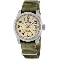 Festina Montre à affichage analogique beige