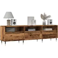 vidaXL Armoire TV imitation vieux bois 150x30x44,5 cm Matériau dérivé du bois