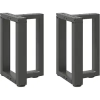 vidaXL Pieds de table basse en T 2 pcs. Anthracite 38x25x(42-43) cm Acier
