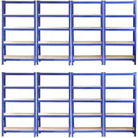 Monster Racking 8x Étagères de rangement lourdes, 5 niveaux, 75 cm, en acier pour garage et entrepôt
