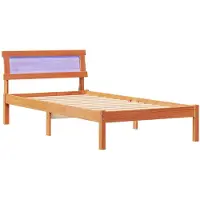 vidaXL Cadre de lit brun cireux 80 x 200 cm Pin massif