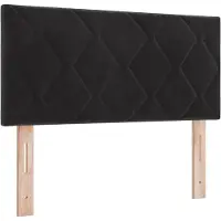 vidaXL LED Tête de lit noir 100 cm velours